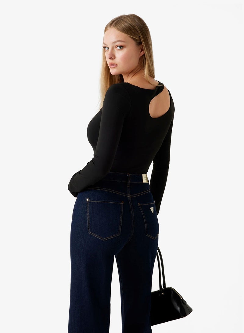 GUESS Long Sleeve Eleanor Buckle Top - Image 2